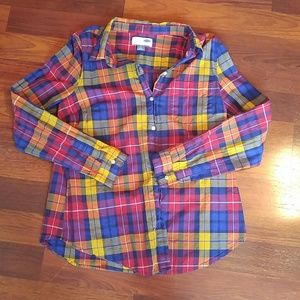 Plaid old navy button down